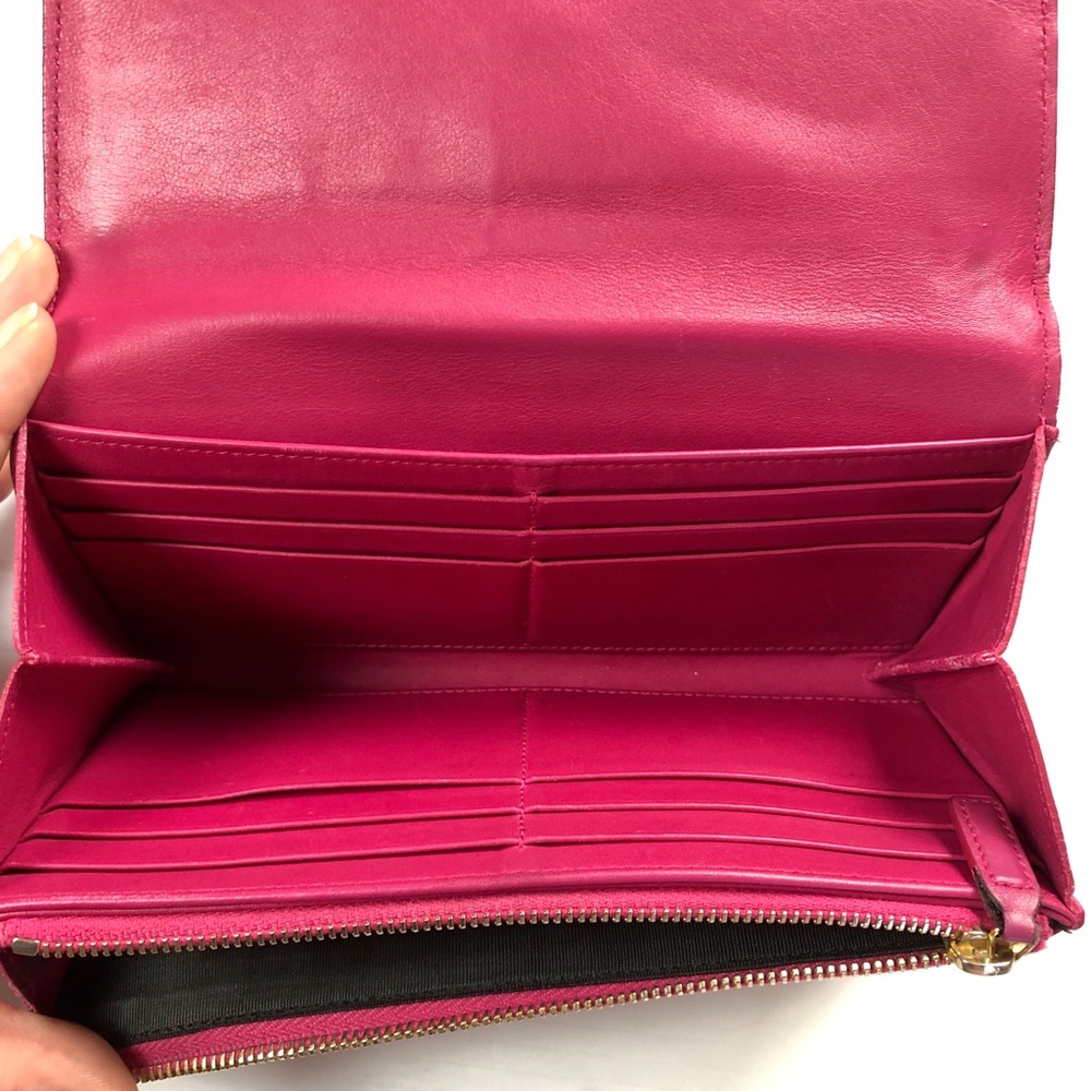 Saint Laurent Y Line Leather Long Clutch Wallet - Picture 6 of 7